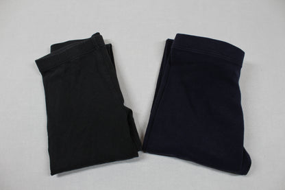 Set Leggins Uni Schwarz Dunkelblau Mädchen 98/104