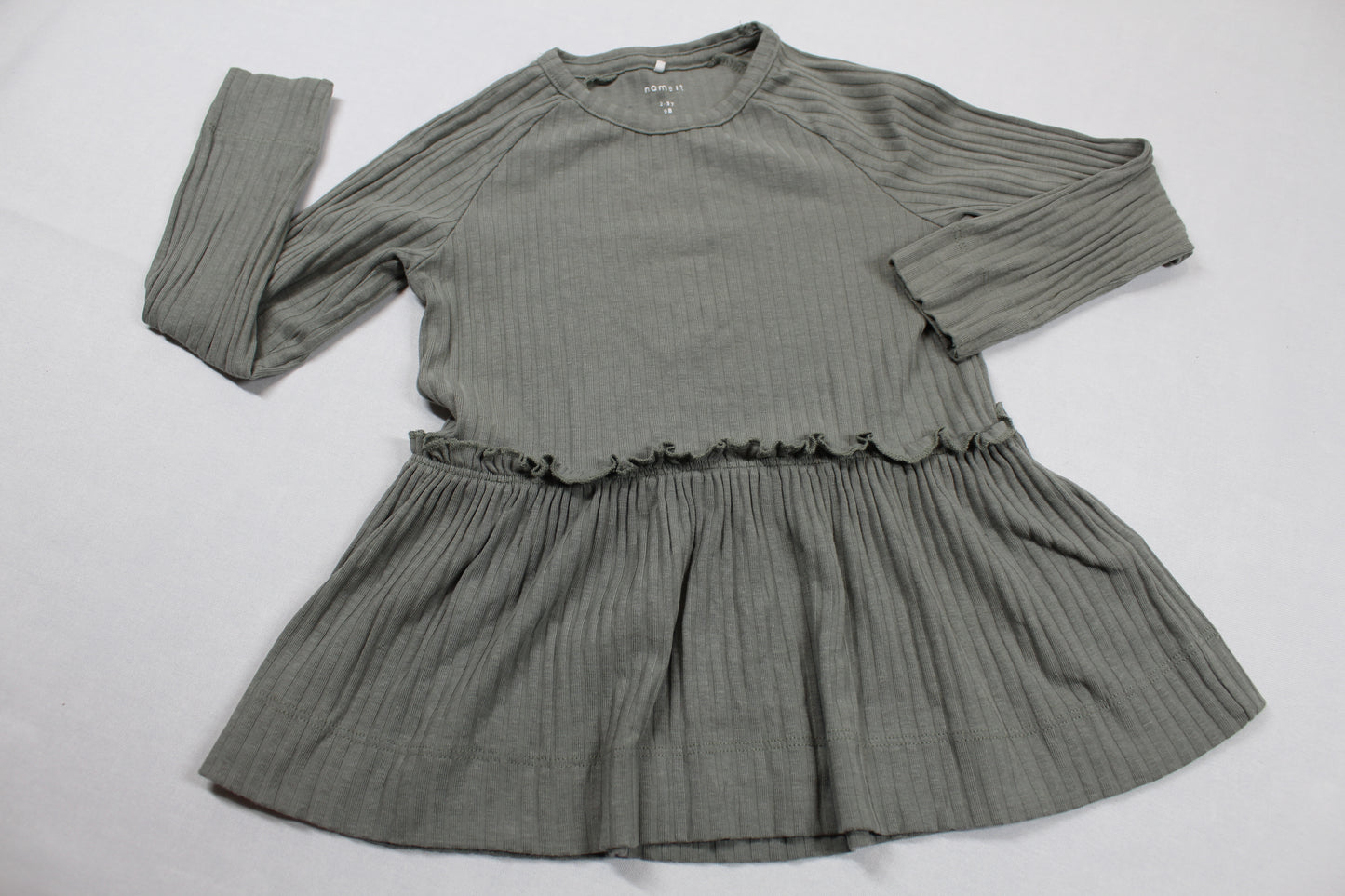 Dunkelgrün Kleid Mädchen 98/104