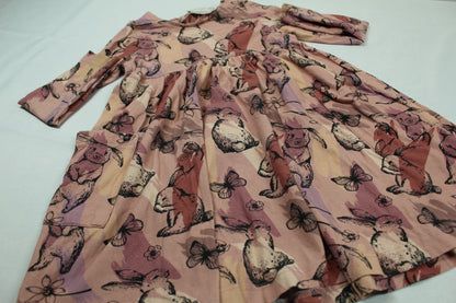 Kleid Hasen Motiv Farbenroh Mädchen 98/104