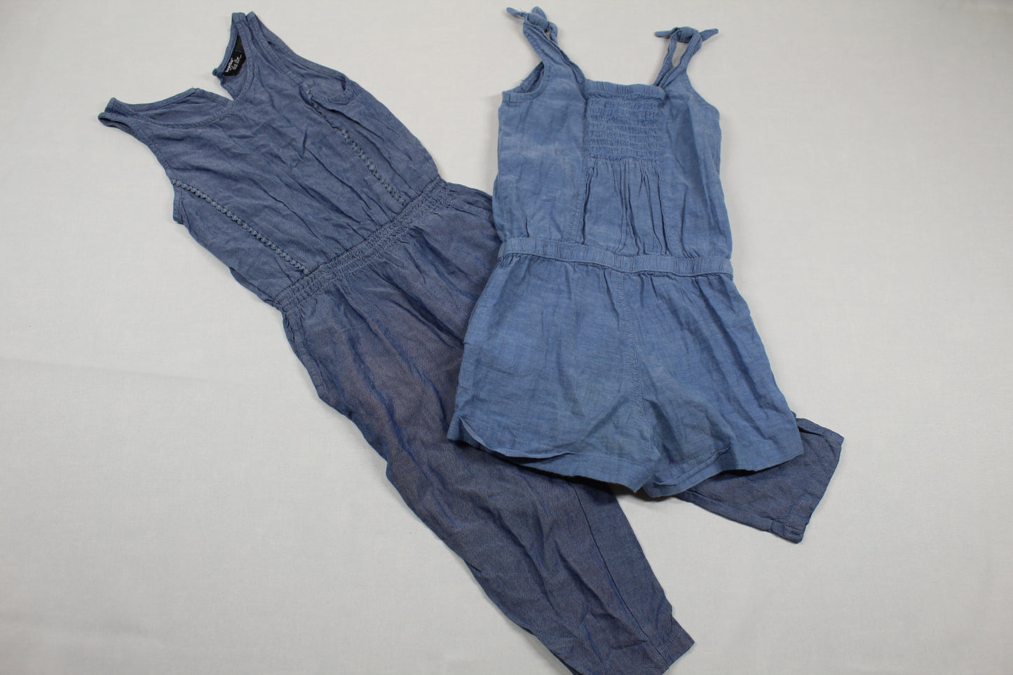 Set Jumpsuit Lange Hose Kurz Jeansoptik Mädchen 98/104