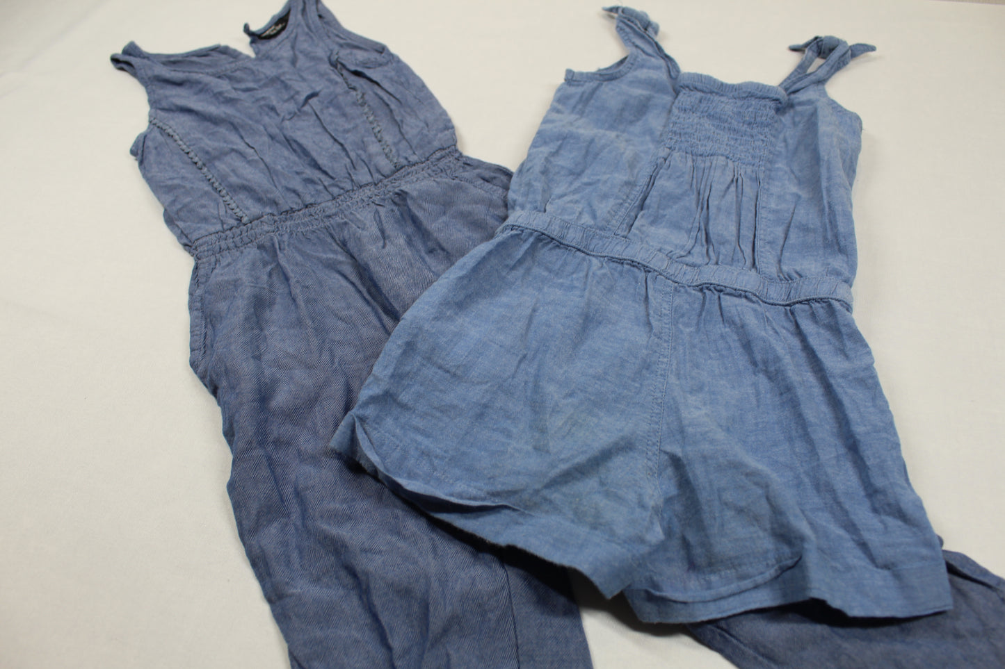 Set Jumpsuit Lange Hose Kurz Jeansoptik Mädchen 98/104