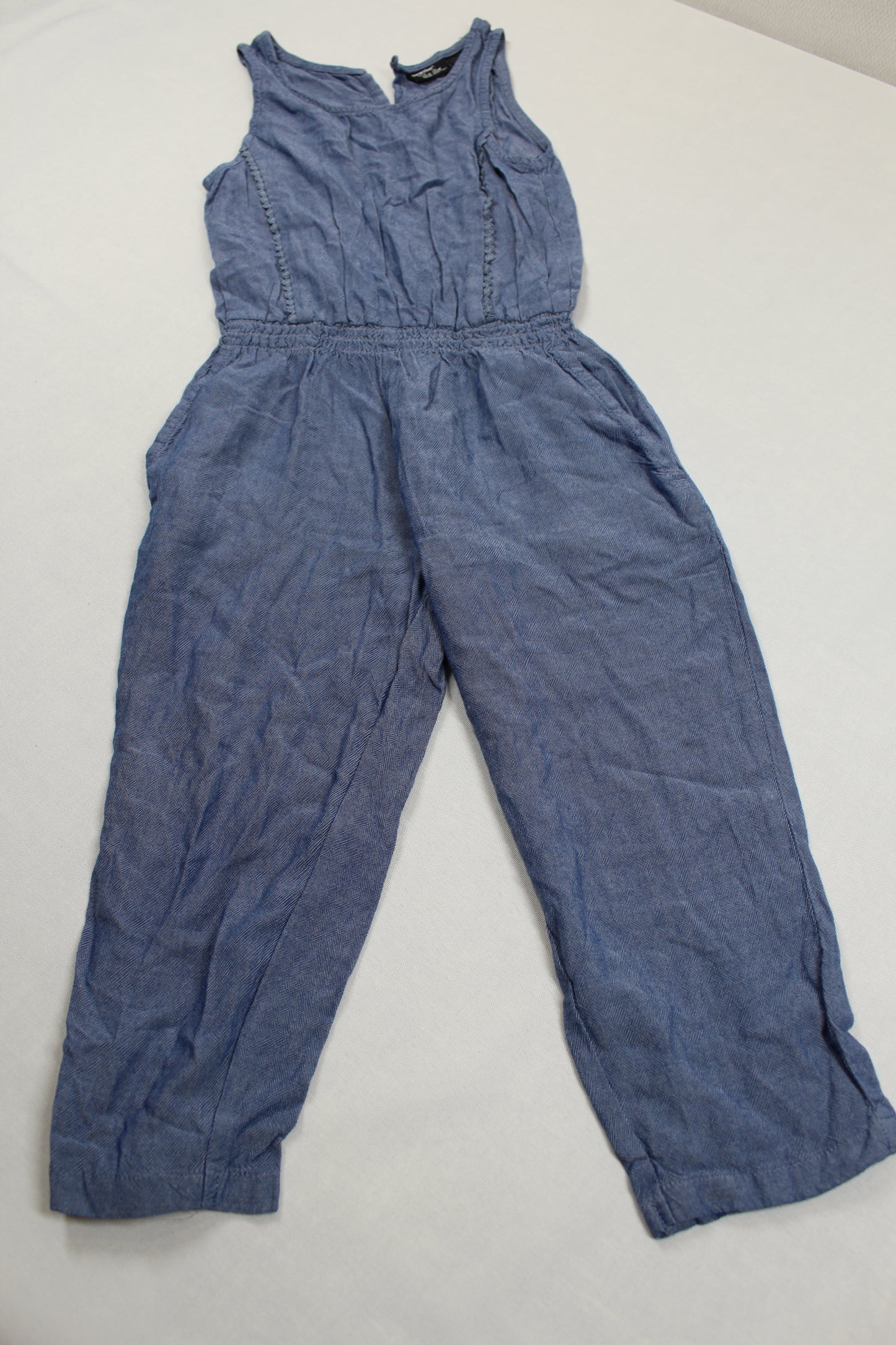 Set Jumpsuit Lange Hose Kurz Jeansoptik Mädchen 98/104