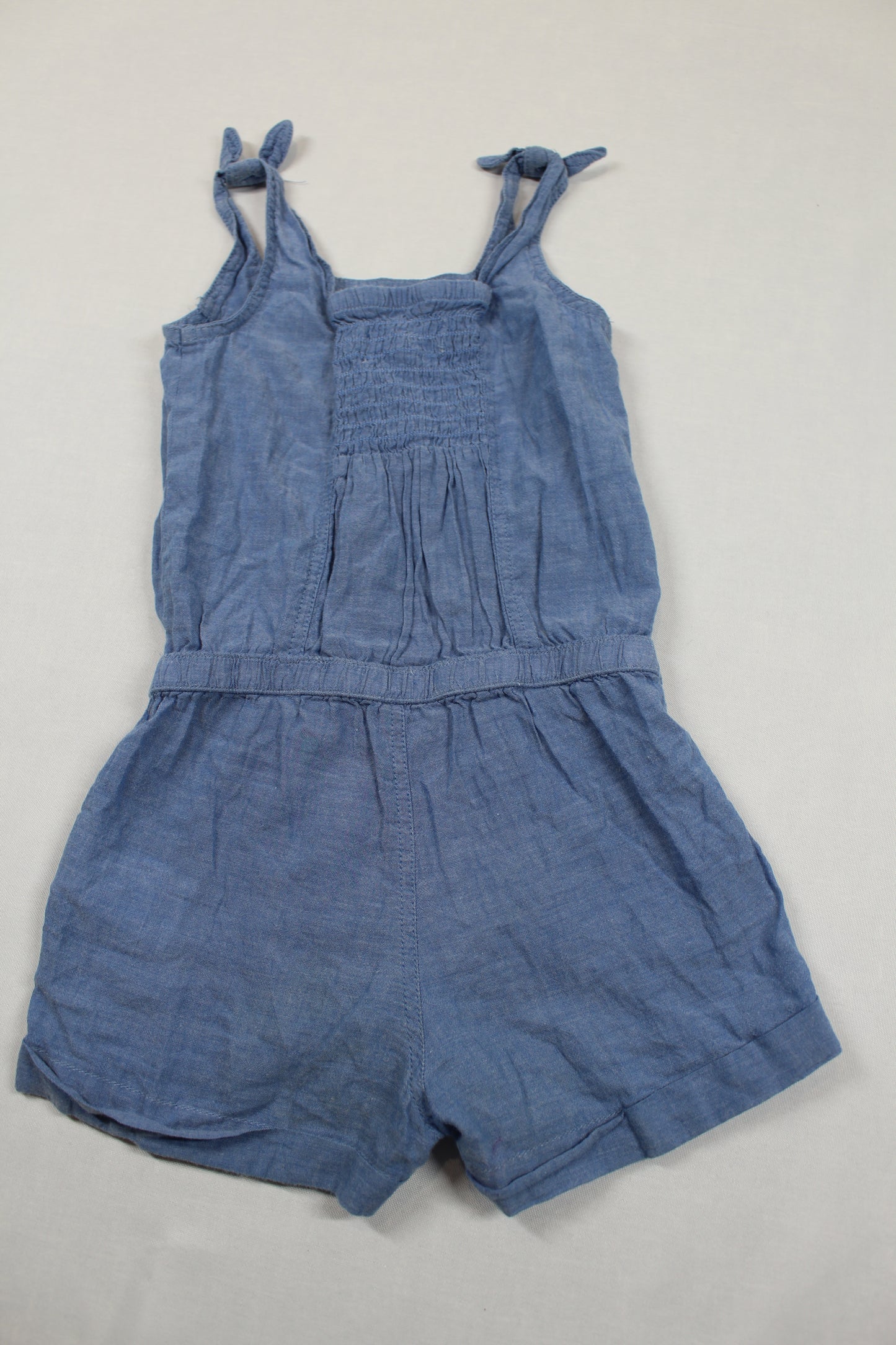 Set Jumpsuit Lange Hose Kurz Jeansoptik Mädchen 98/104