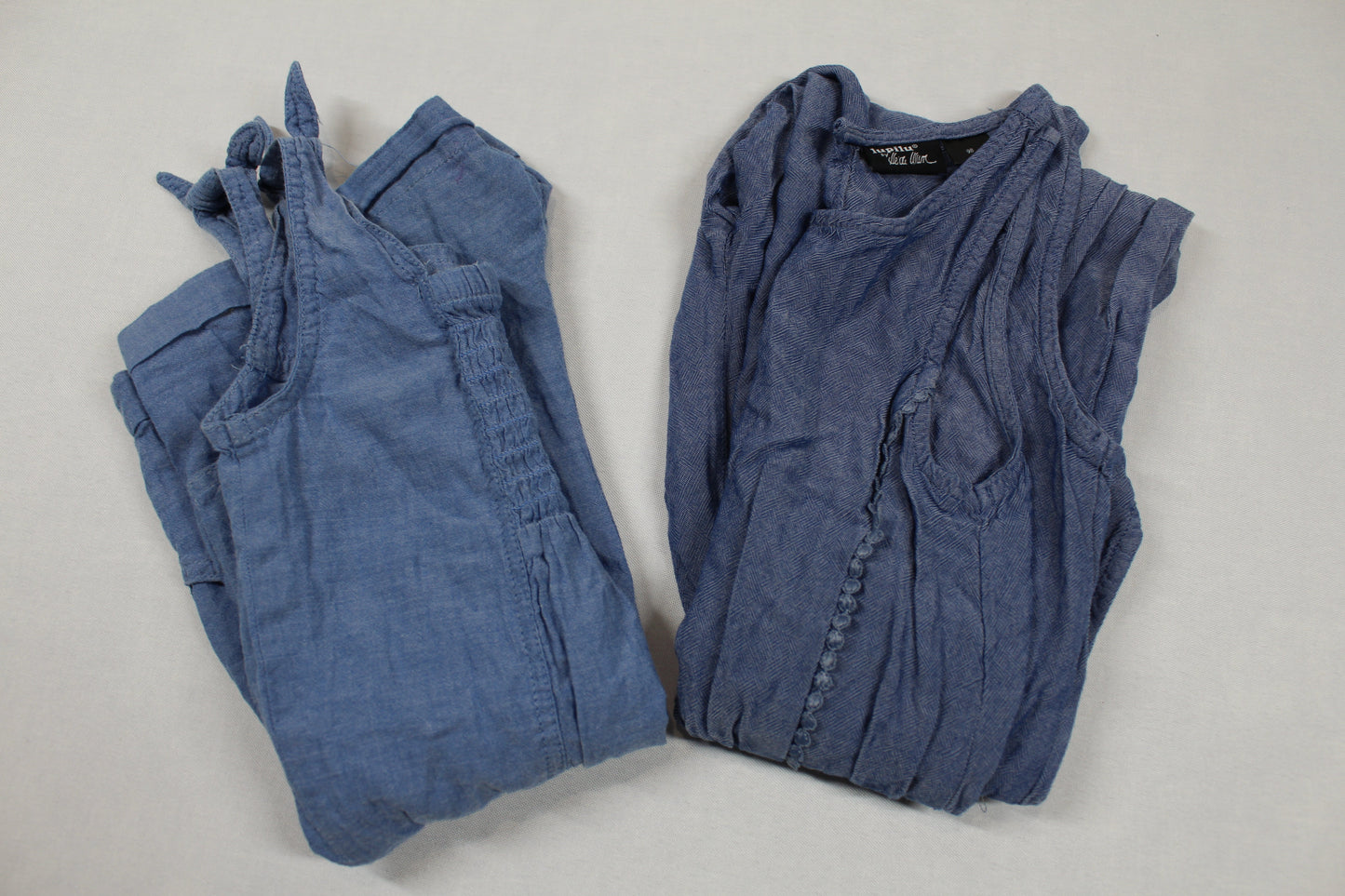 Set Jumpsuit Lange Hose Kurz Jeansoptik Mädchen 98/104