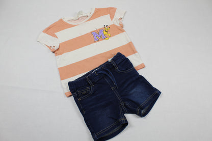 Set Bluejeans T-Shirt Motiv Mädchen 98/104