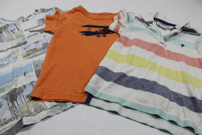 Dreierset T-Shirt Farbenfroh Poloshirt Jungs 98/104
