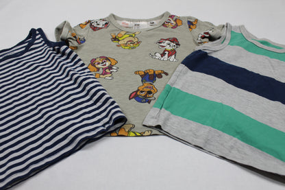 Dreierset T-Shirt Gestreift Motiv Jungs 98/104