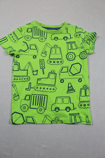 Set T-Shirt Gelb schwarz Motiv Jungs 98/104