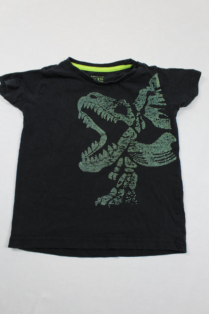 Set T-Shirt Gelb schwarz Motiv Jungs 98/104