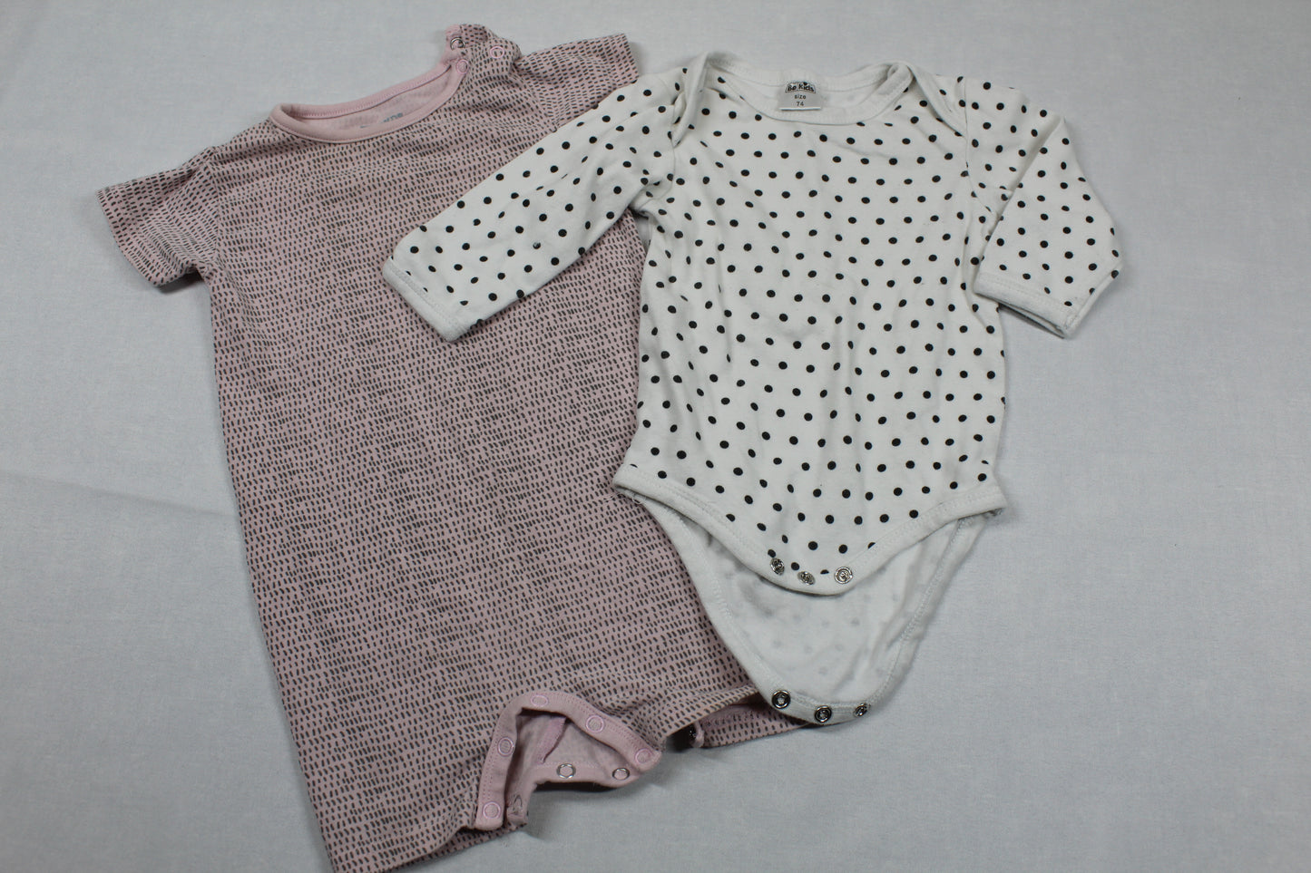 Set Bodys Weiß Rosa Mädchen 74/80
