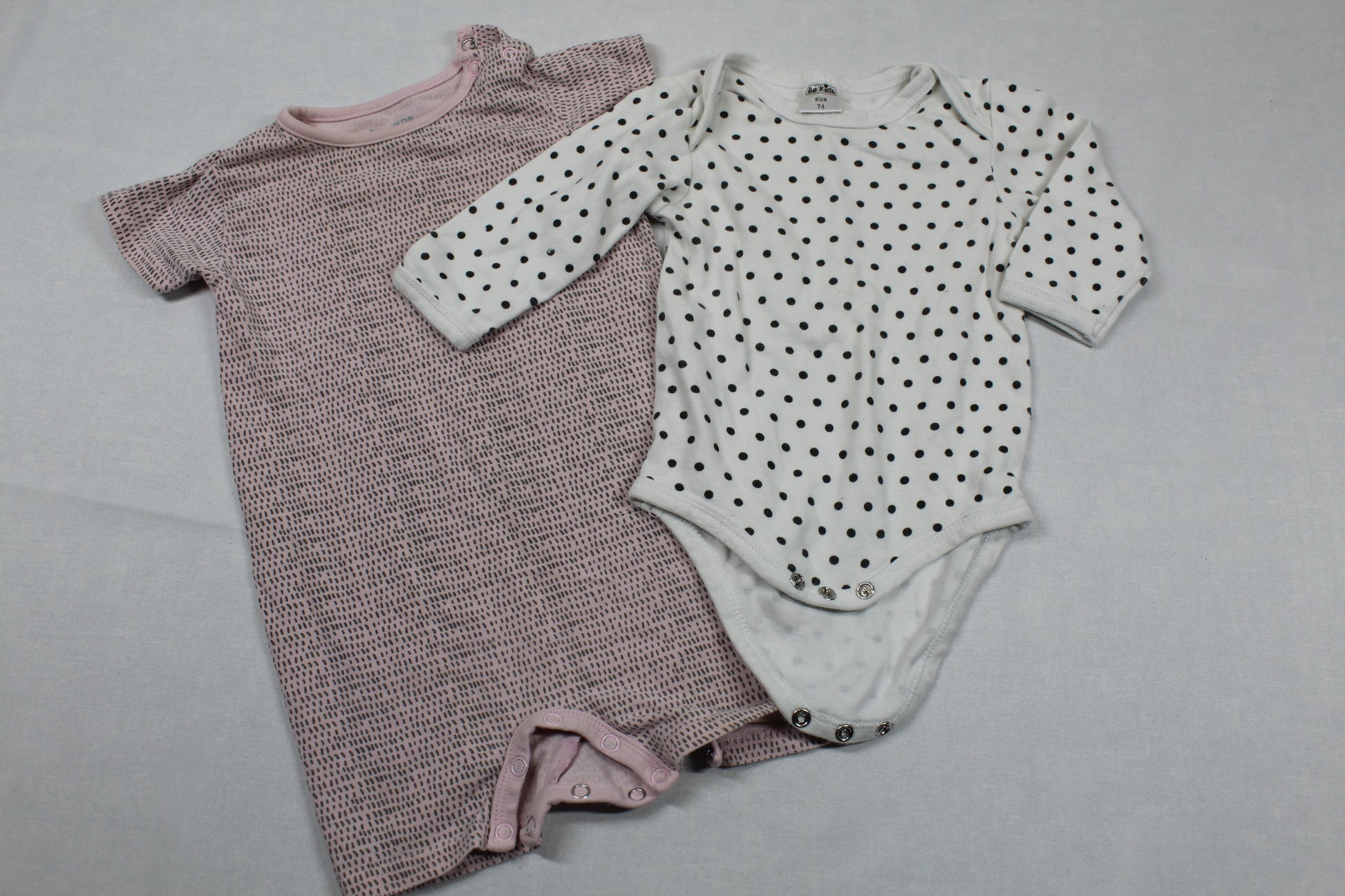 Set Bodys Weiß Rosa Mädchen 74/80