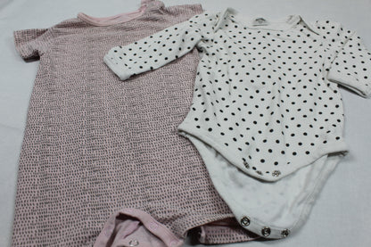 Set Bodys Weiß Rosa Mädchen 74/80