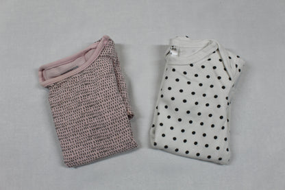 Set Bodys Weiß Rosa Mädchen 74/80