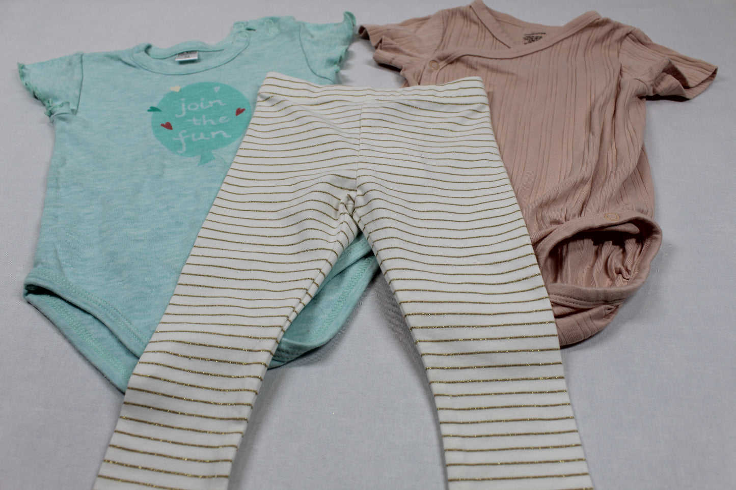 Set Bodys Uni Leggins Weiß Mädchen 74/80
