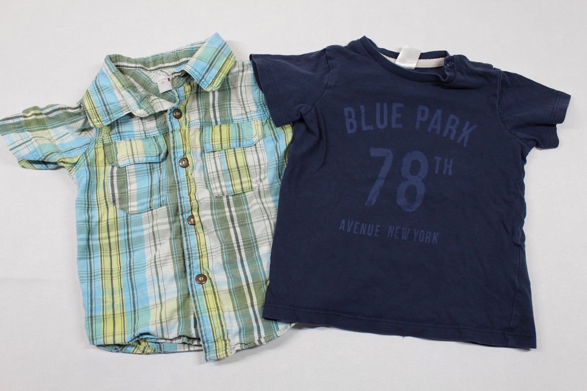 Set Hemd Bunt t-Shirt BlauMotiv Jungs 74/80