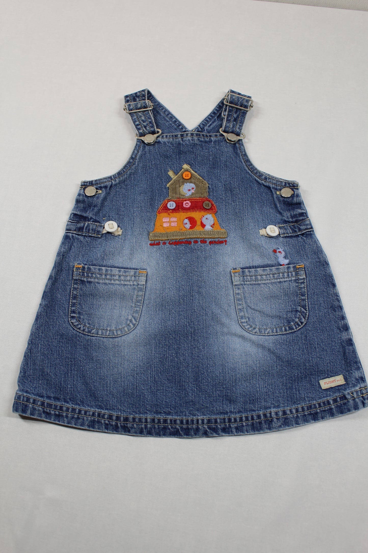 Set Bluejeans Kleid Motiv Gelb Bluse Mädchen 74/80