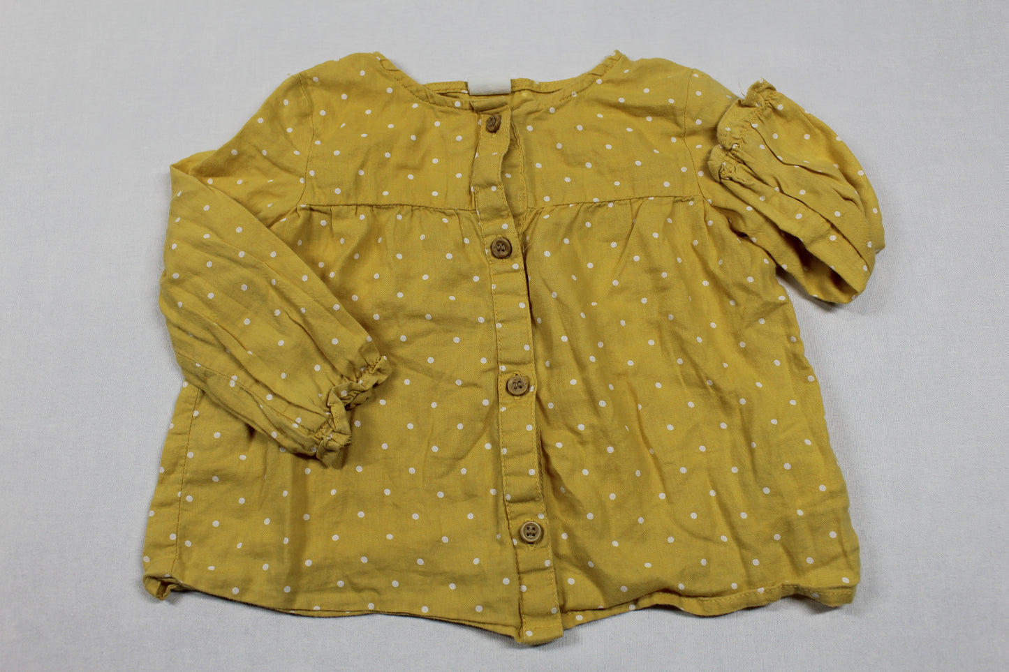 Set Bluejeans Kleid Motiv Gelb Bluse Mädchen 74/80