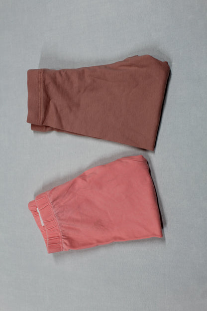 Set Leggins Uni Rosa Dunkelrosa Mädchen 74/80