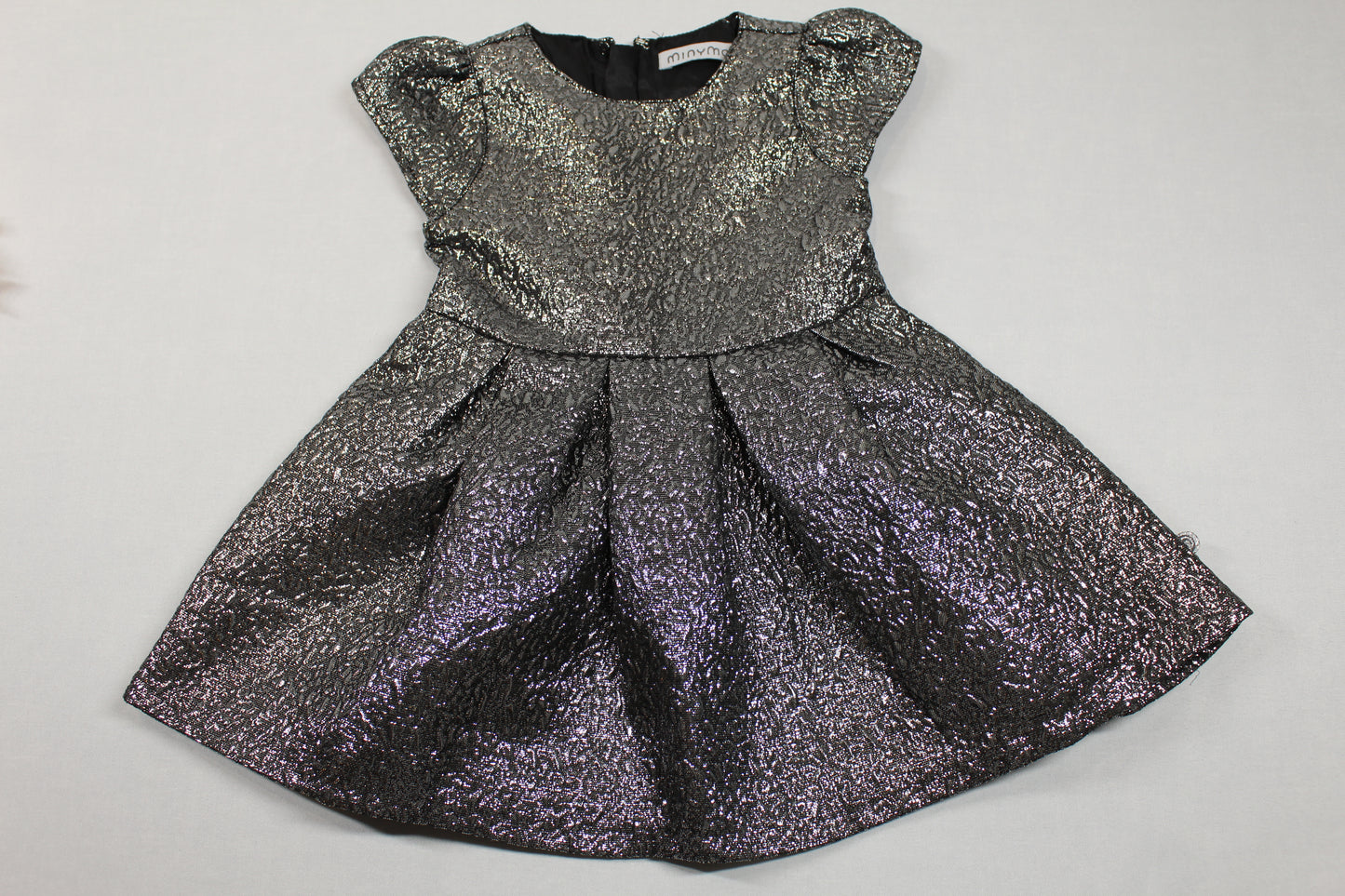 Set Rosa Kurzer Rock Silber Schwarzes Kleid Mädchen 80/86