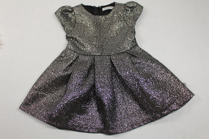 Set Rosa Kurzer Rock Silber Schwarzes Kleid Mädchen 80/86