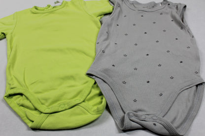 Set Bodys Uni Grün Grau Mädchen 80/86