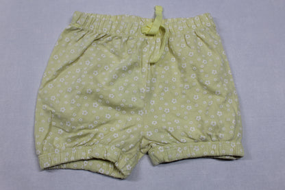 Set Kurzer Rock Gestreift Kurze Hose Gelb Mädchen 80/86