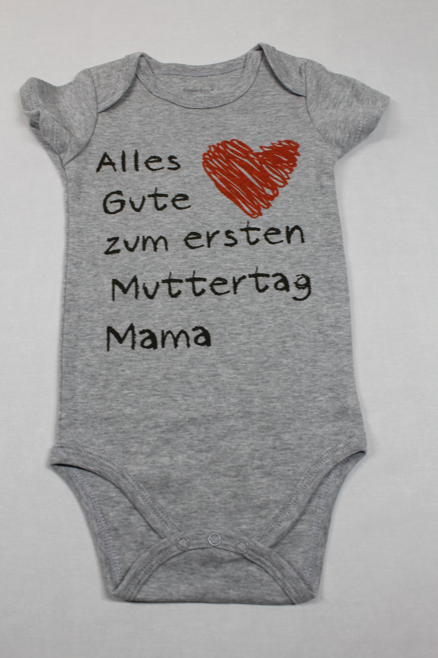 Set Bodys Uni Grau Motiv Jungs 80/86