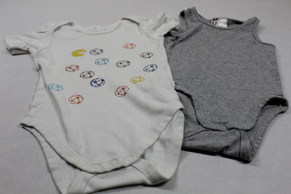 Set Bodys Grauweiß Jungs 80/86