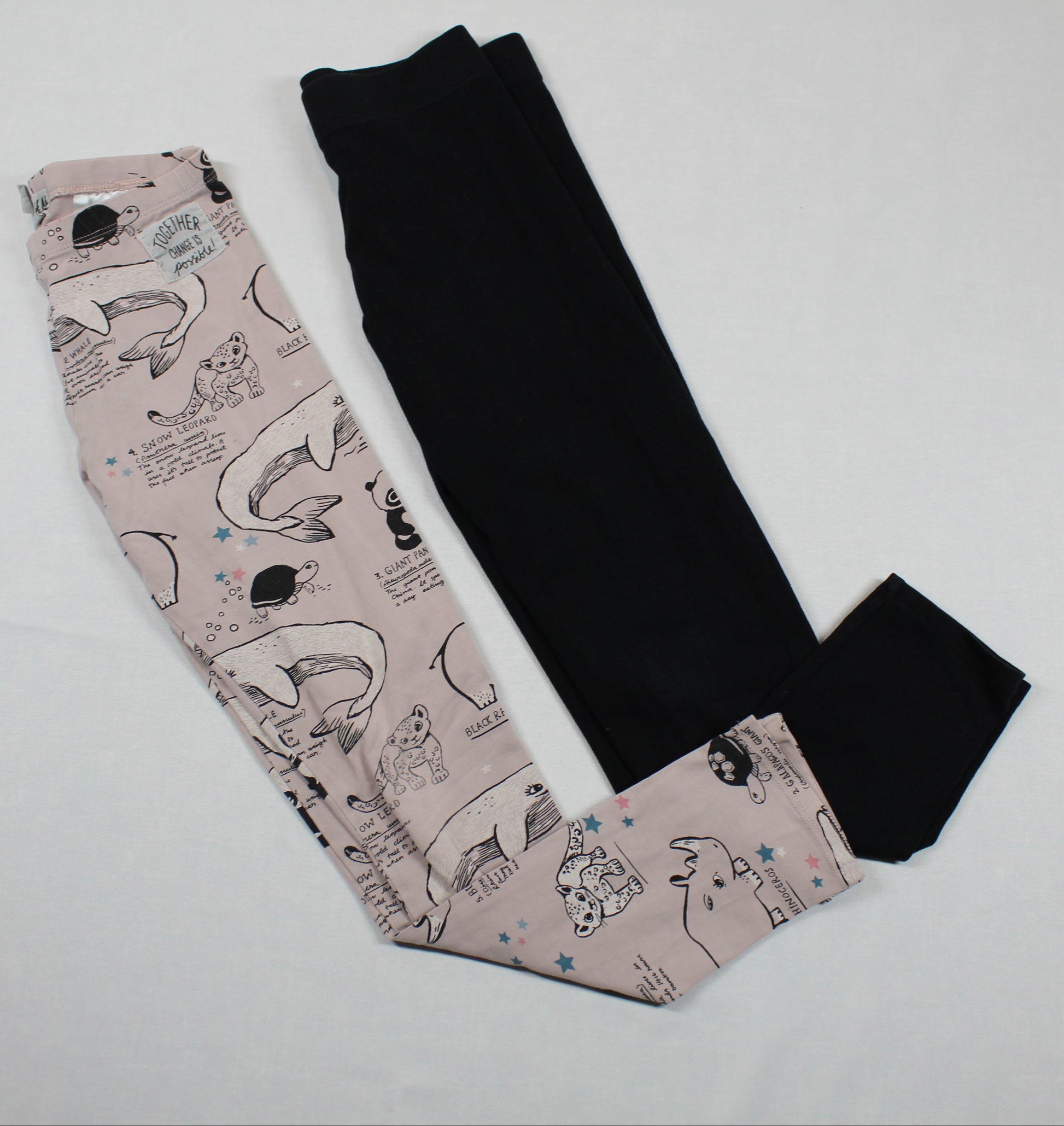 Set Leggins Schwarz MotivMädchen 134/140