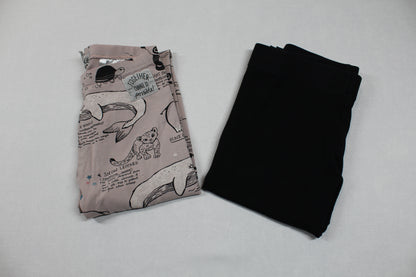Set Leggins Schwarz MotivMädchen 134/140