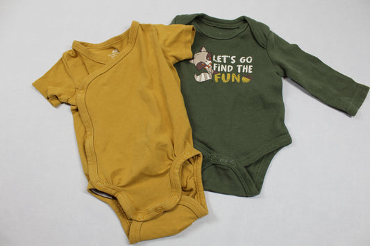 Set Uni Bodys Oka Grün Motiv Jungs 62