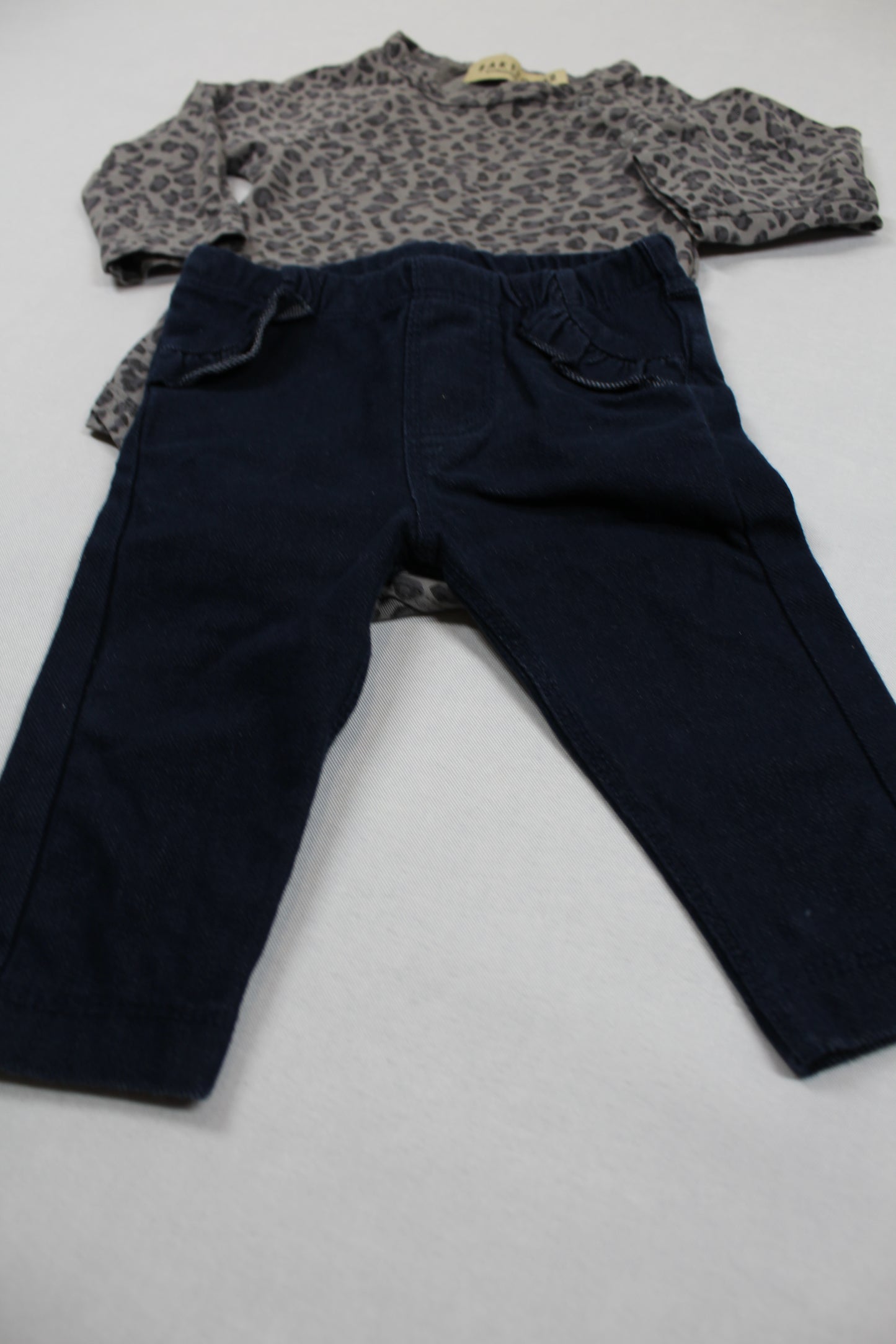 Set Leopard Optik Body Bluejeans Mädchen 62
