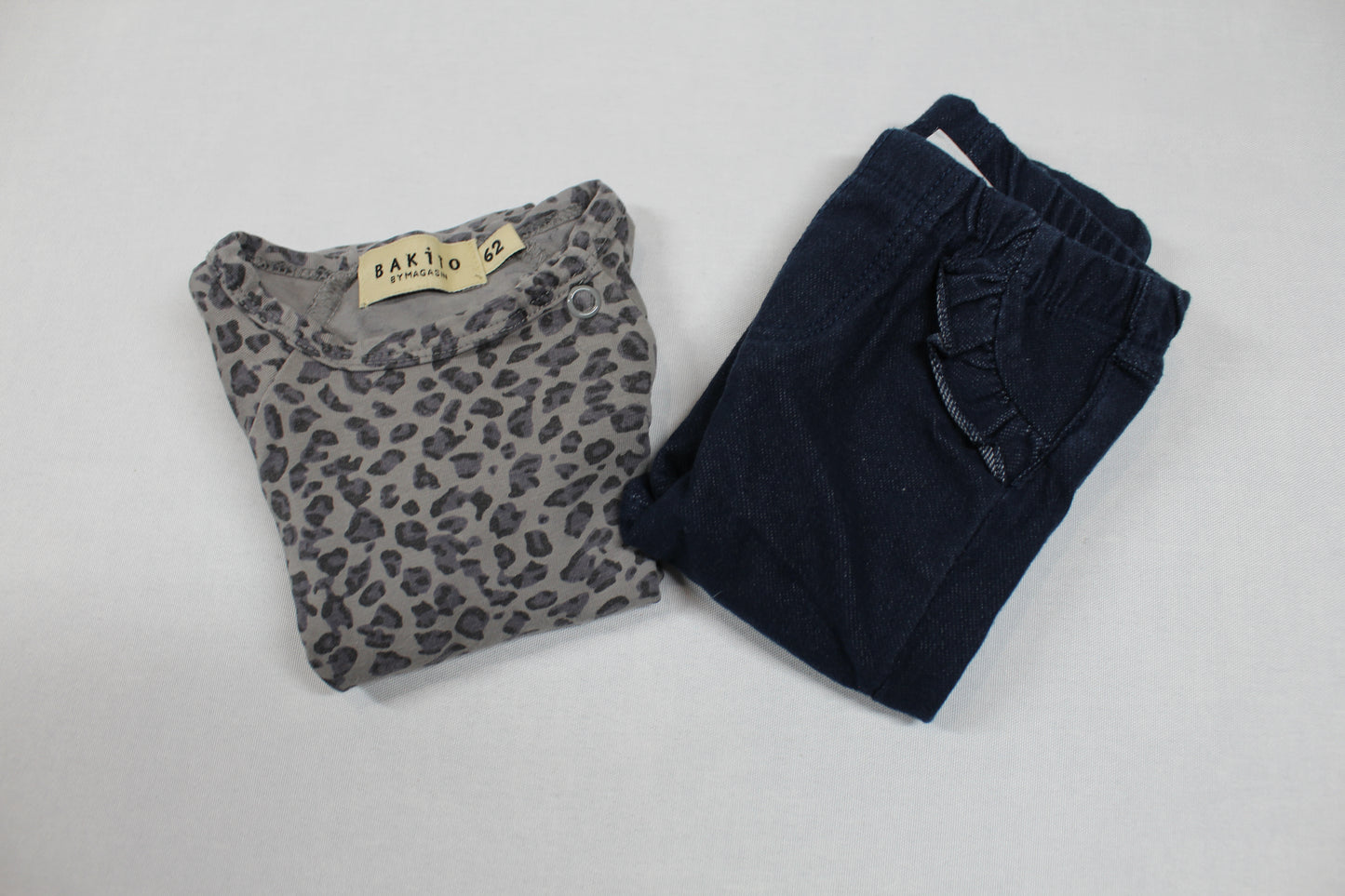 Set Leopard Optik Body Bluejeans Mädchen 62