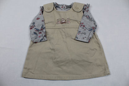 Set Uni Kleid T-Shirt Mädchen 62/68