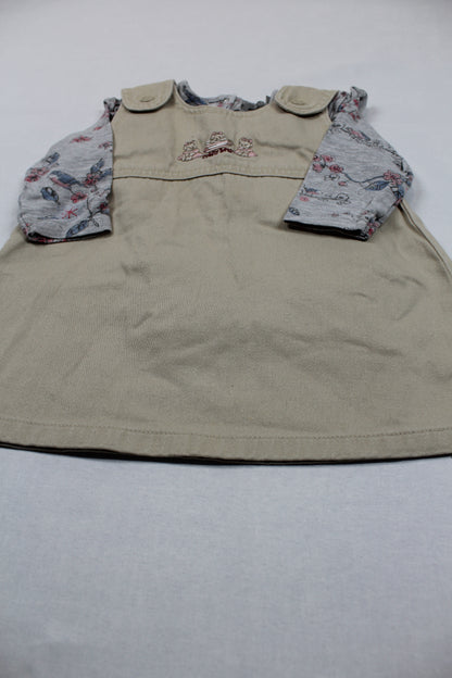 Set Uni Kleid T-Shirt Mädchen 62/68