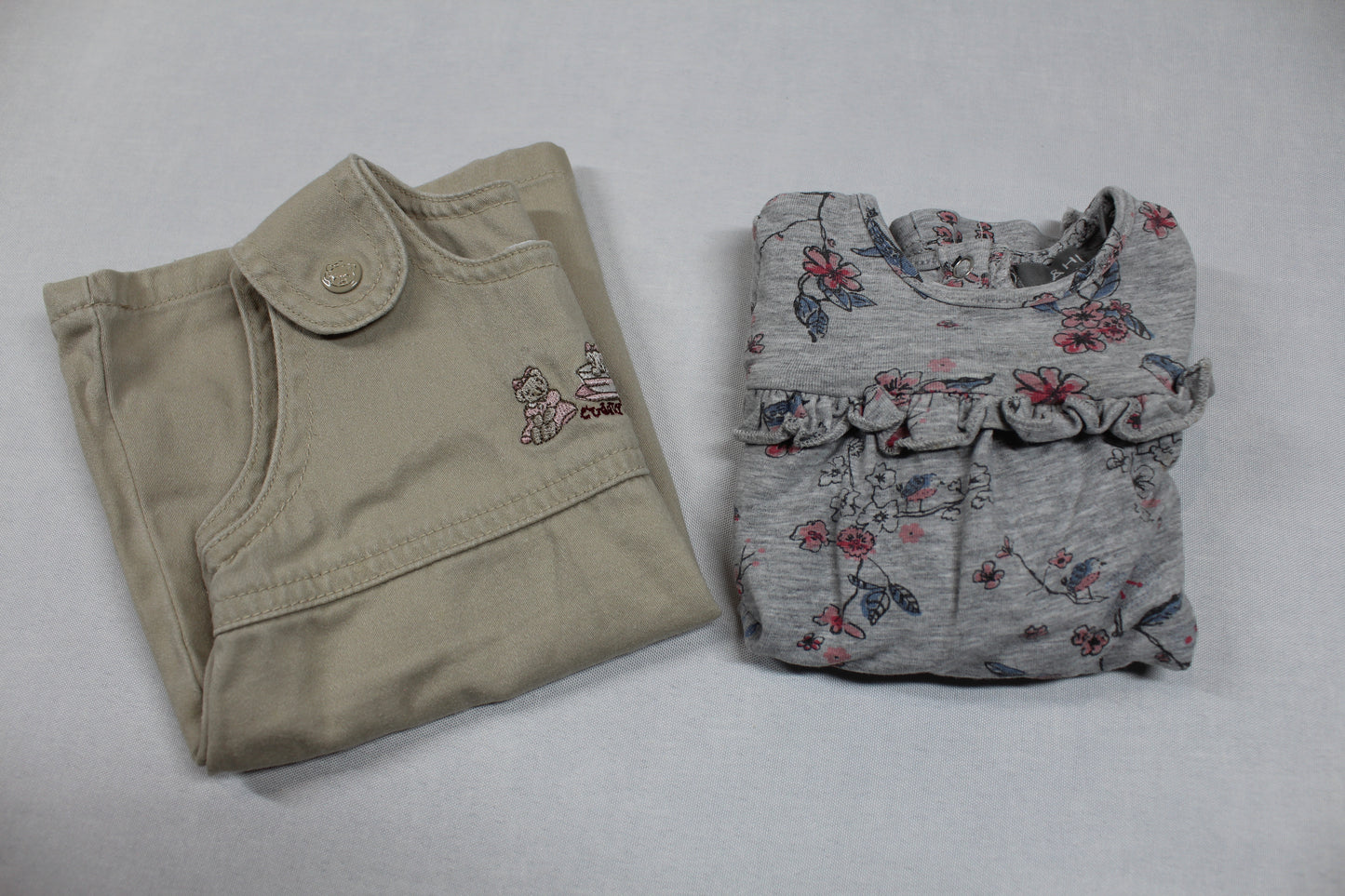 Set Uni Kleid T-Shirt Mädchen 62/68
