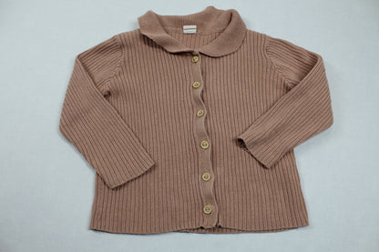 Set Braune Weste Weißer Langarmshirt Mädchen 92/98