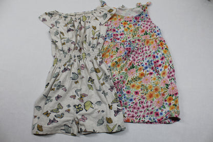 Set Blumenkleid Jumpsuit Schmetterling Motiv Mädchen 92/98