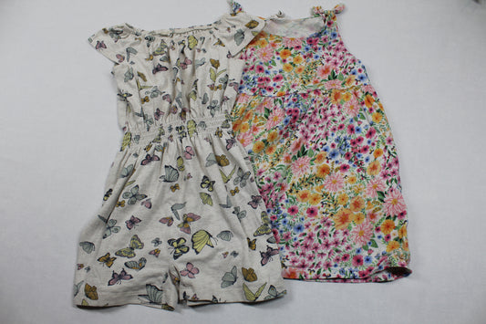 Set Blumenkleid Jumpsuit Schmetterling Motiv Mädchen 92/98