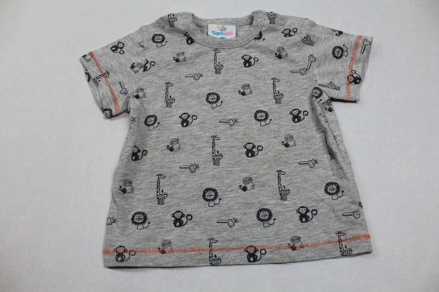 Set T-Shirt Grau Motiv Body Weiß Jungs 62/68