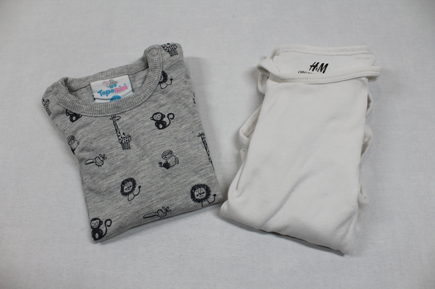 Set T-Shirt Grau Motiv Body Weiß Jungs 62/68