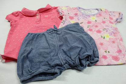 Set zwei T-Shirt Kurze Bluejeans Mädchen 62/68