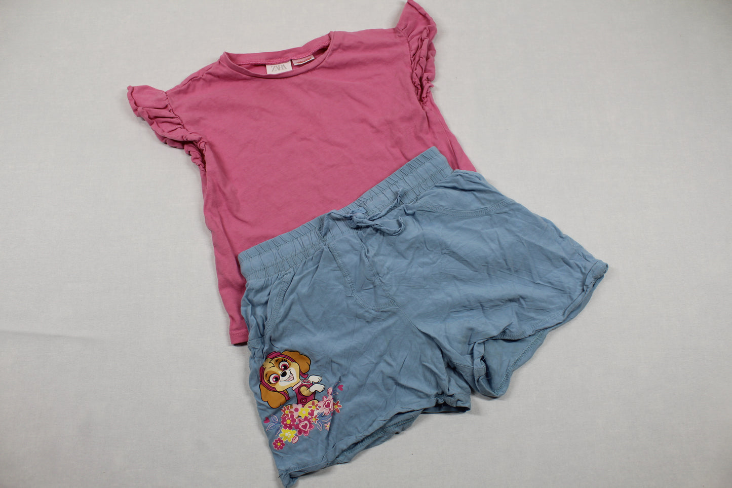 Set T-Shirt Pink Bluejeans Kurz Motiv Mädchen 98