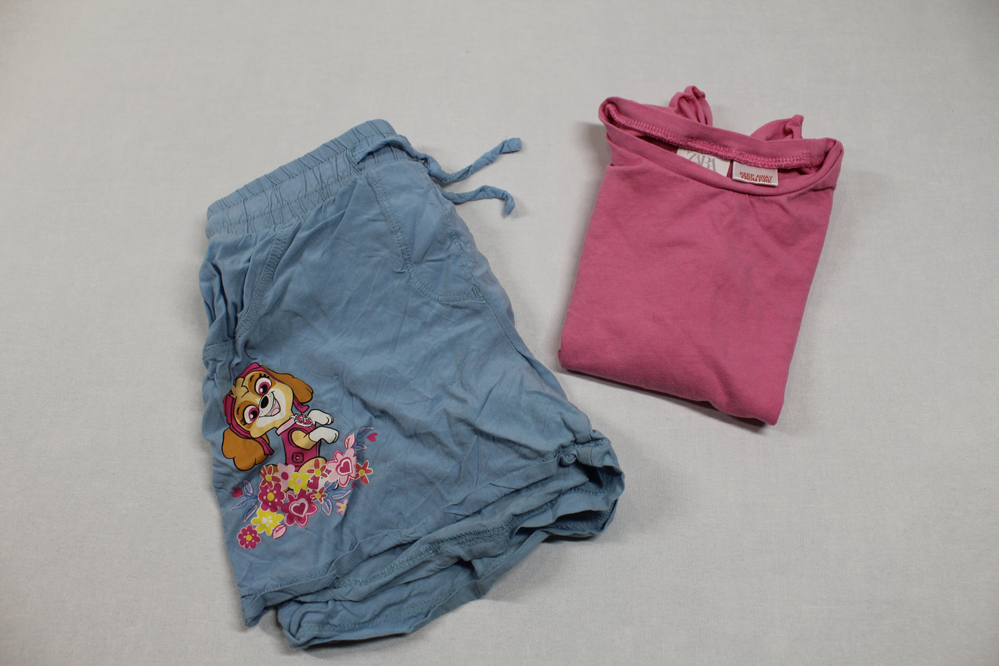 Set T-Shirt Pink Bluejeans Kurz Motiv Mädchen 98