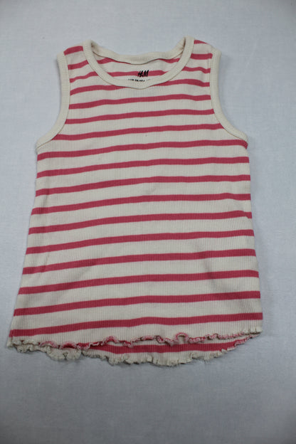 Set Gestreiftes Shirt Uni T-Shirt Mädchen 96/104