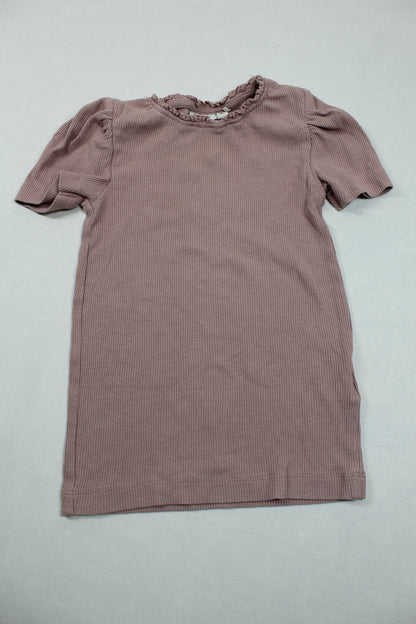 Set Gestreiftes Shirt Uni T-Shirt Mädchen 96/104