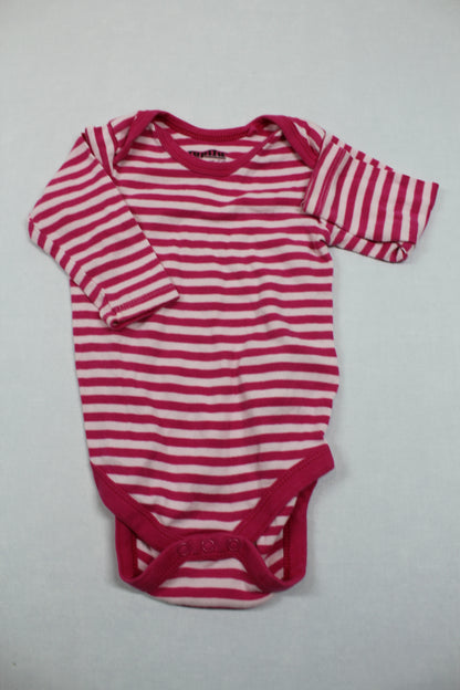 Set Bodys Uni Gestreift Kurze Hose Grün Mädchen 68