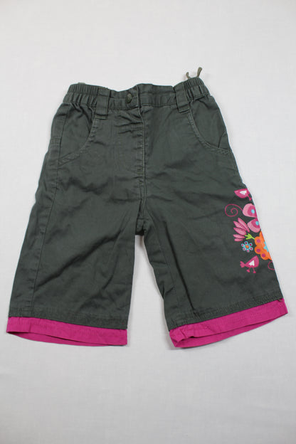 Set Bodys Uni Gestreift Kurze Hose Grün Mädchen 68