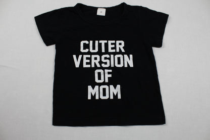 Set Schwarze T-Shirt Motiv Kurzer Rock Mädchen 92