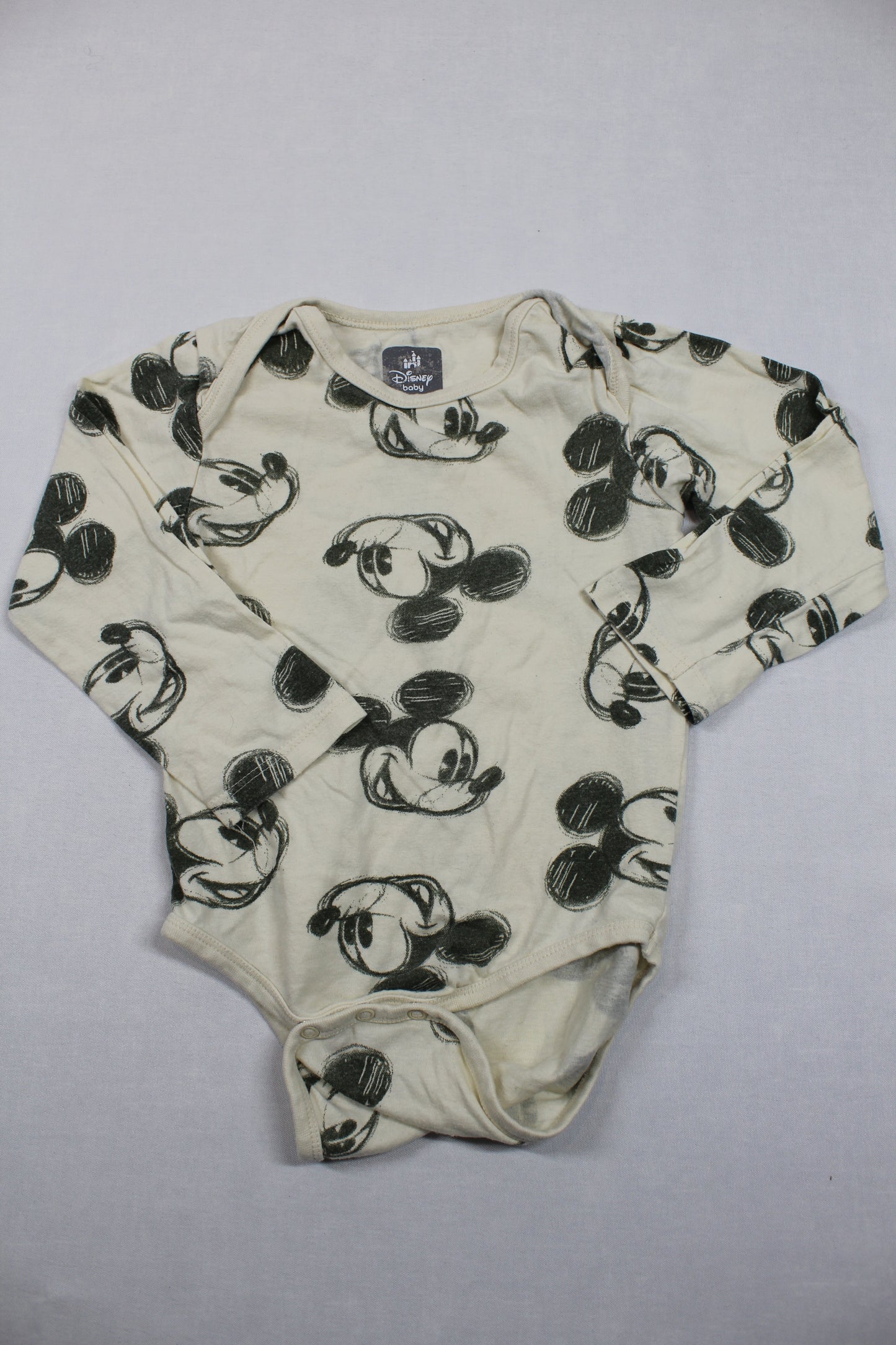 Set Body Motiv Mickey Kurze Braune Hose Jungs 86/92